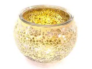 Wholesale - Mosaic tealight holder yellow