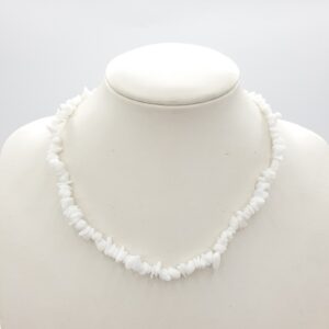 Wholesale - Thin gemstone necklace White Marble