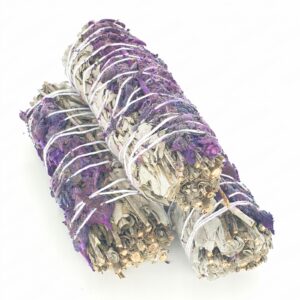 Wholesale - White Sage & Purple Lavender Smudge 12cm (3 x 35-40 grams)