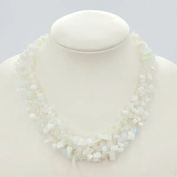 Wholesale - Wide stone necklace Opalite