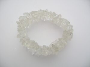 Wide mineral Bracelet rock cristal