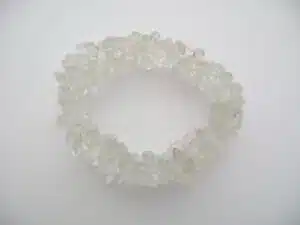 Wide mineral Bracelet rock cristal