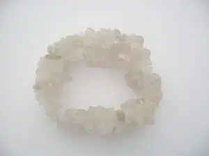 Wide mineral Bracelet rosequartz