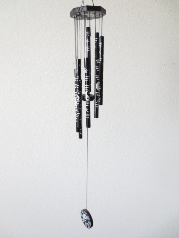 Wind chime black Yin Yang 70cm