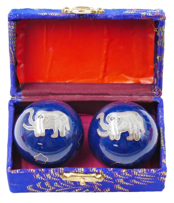 Blue Meridian balls with the Elephant Symbol - 3.5cm