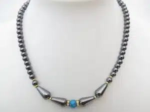 neckalce with one blue bead