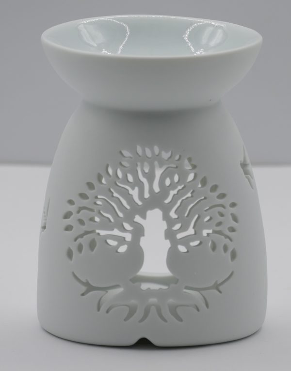 Oil burner white Tree of Life