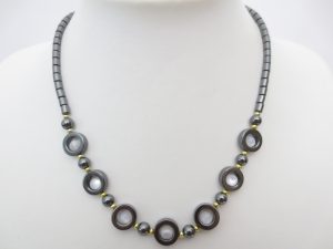 White haematite necklace