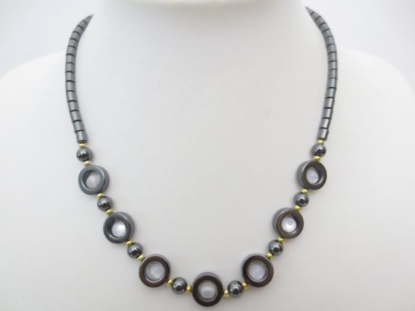 White haematite necklace