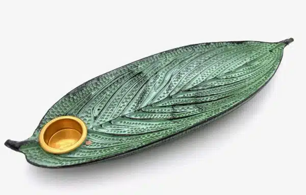 Leaf of Life Incense Holder - Green