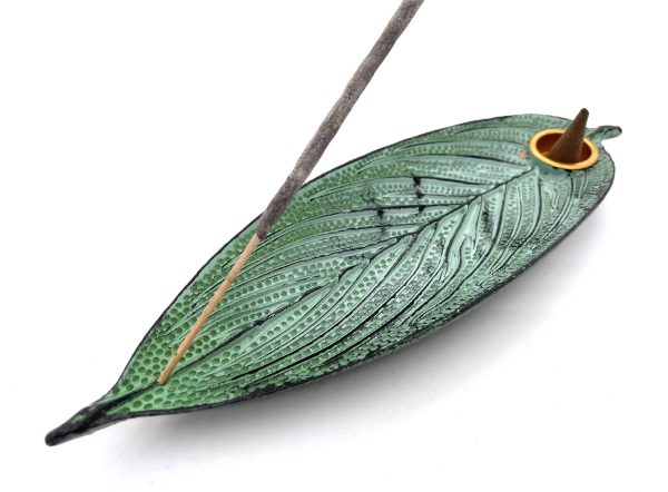 Leaf of Life Incense Holder - Green