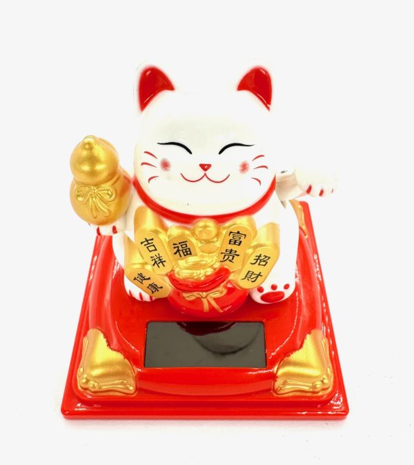 Lucky Cat Solar Light - White (I)