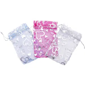 Organza bags with hearts