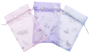 Organza bags with butterflies