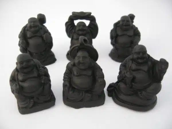 3cm Mini Buddha Set Black (6pcs)