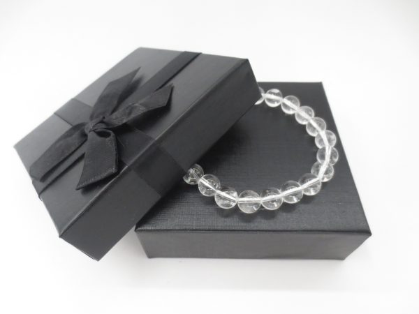 8mm gemstone bracelace Rock Crystal with gift-box