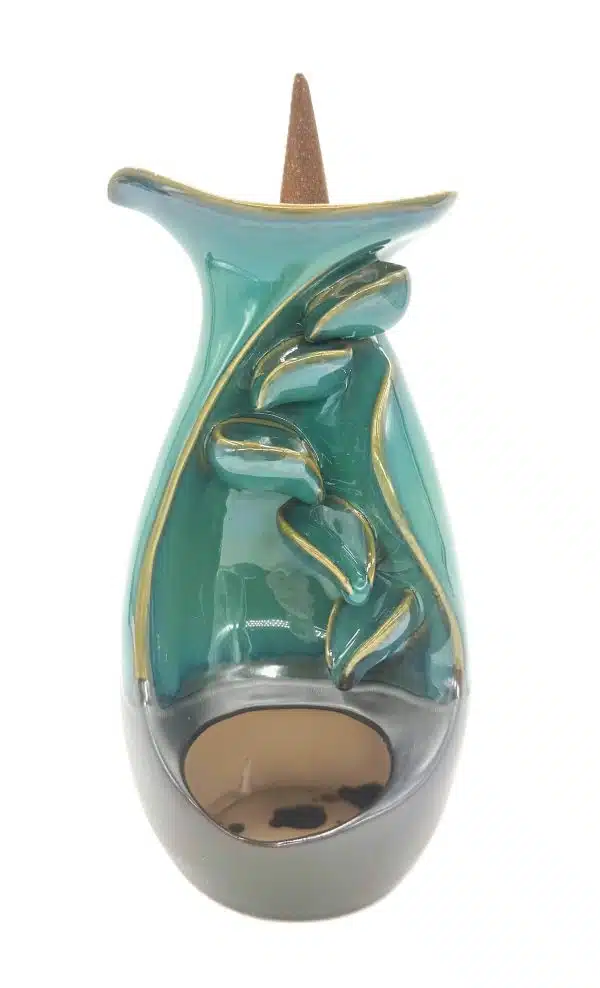 Backflow Incense Burner Vase Green/Blue (0702-2/3)