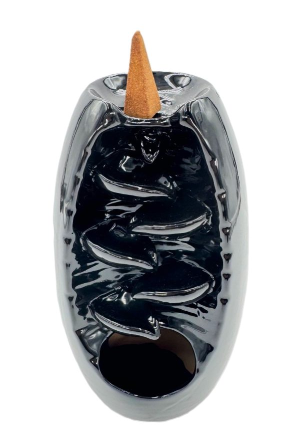 Backflow Incense Burner Waterfall Black (ZYFY-3)