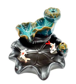 Burner Lotus Moss Green (New) - Backflow Incense Holder