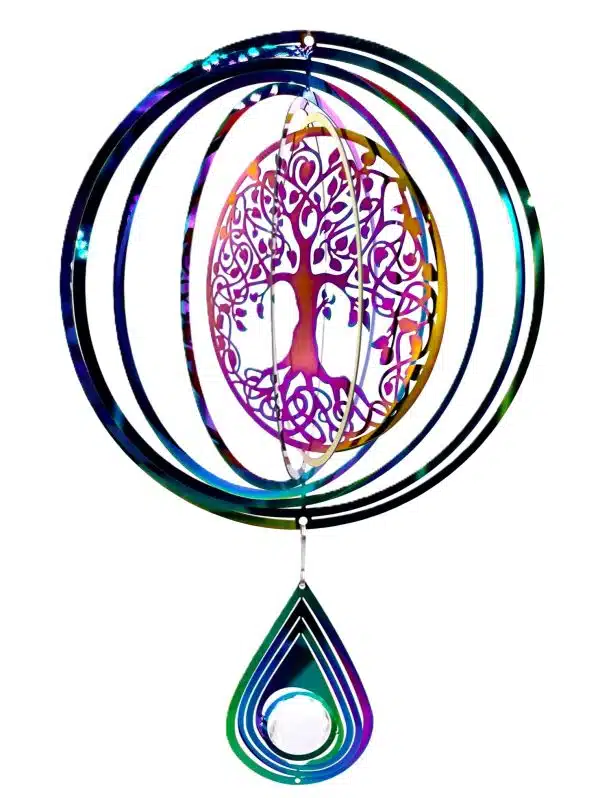 Medium Cosmo Windspinner Tree of Life - Rainbow Drop