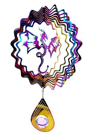 Middle Cosmo Wind Spinner Dragon - Rainbow Drop