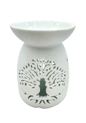 Oil burner white Tree of Life