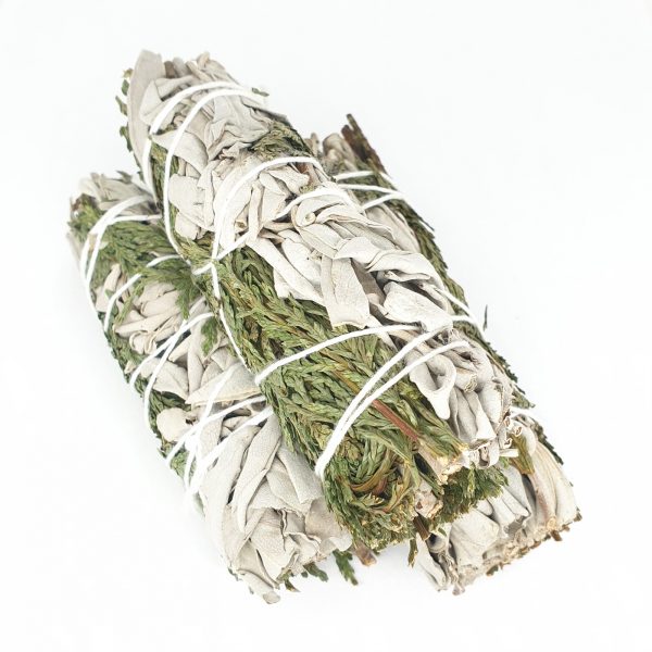 White Sage & Cedar Smudge 12cm (3 x 20-25 grams)