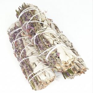 White Sage & Lavender Smudge 12cm (3 x 30-40 grams)