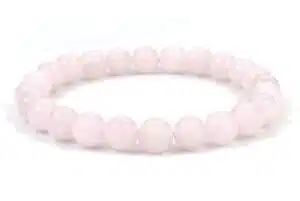 0,8cm gemstone bracelace Rosequartz