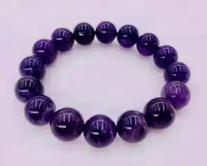 12mm Gemstone Bracelet without Gift Box - Amethyst