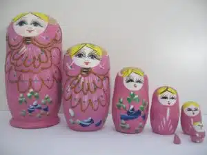 20cm Matroesjka's doll Large (Pink)