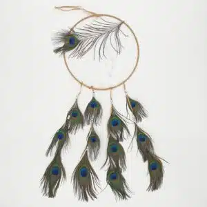 23 cm round Peacock Feathers Dreamcatchers