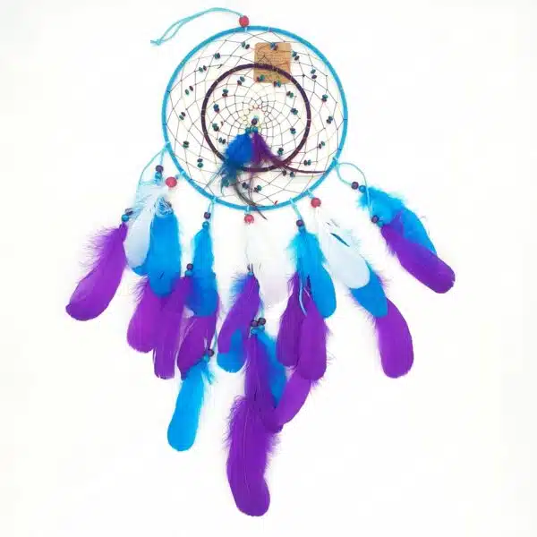 25cm round Turquoise with beads Dreamcatchers