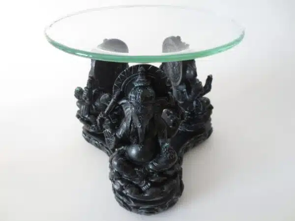 3 black Ganesh oil burner