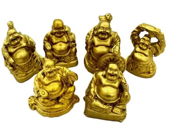 3cm Mini Buddha Set Bronze Gold (6pcs)