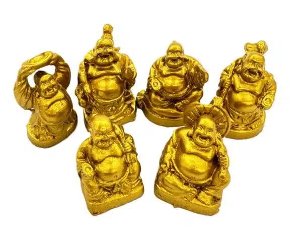 3cm Mini Buddha Set Gold (6pcs)