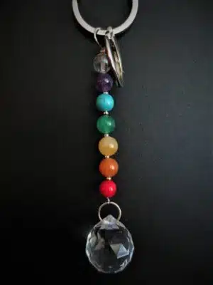 7 Chakra keyring with crystal ball