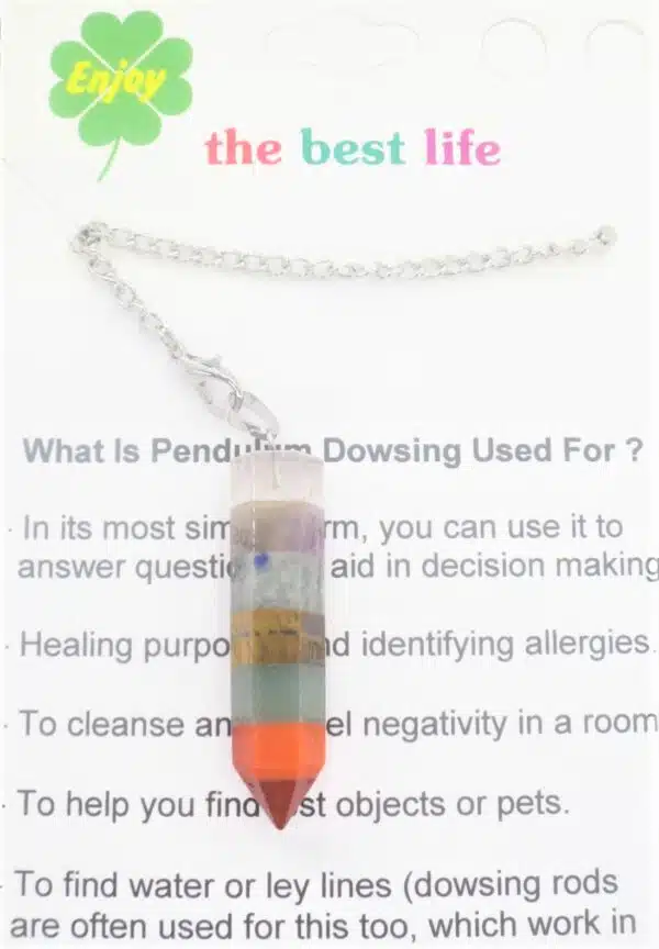 7 Chakra Pendulum Hexagonal