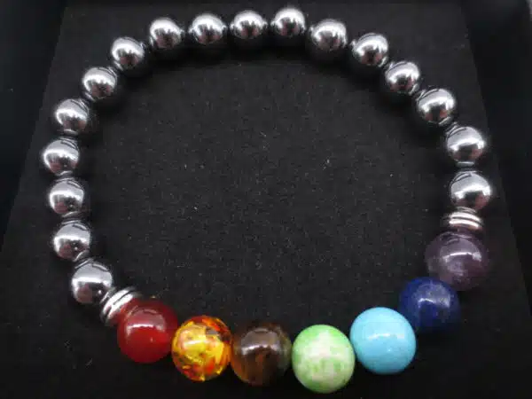 8mm bracelet Hematite 7 Chakra