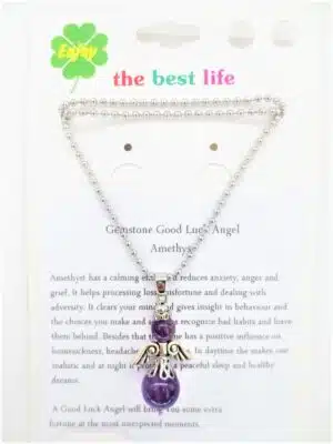 Angel necklace - amethyst