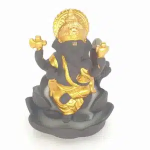 Backflow Incense Burner Ganesha Gold (0702-8)