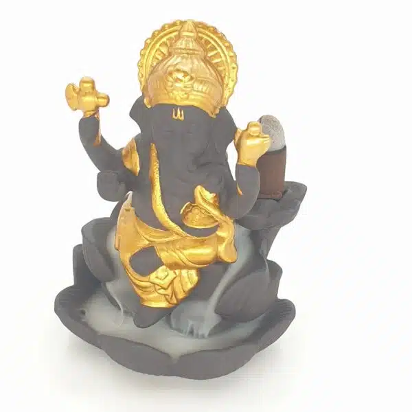 Backflow Incense Burner Ganesha Gold (0702-8)