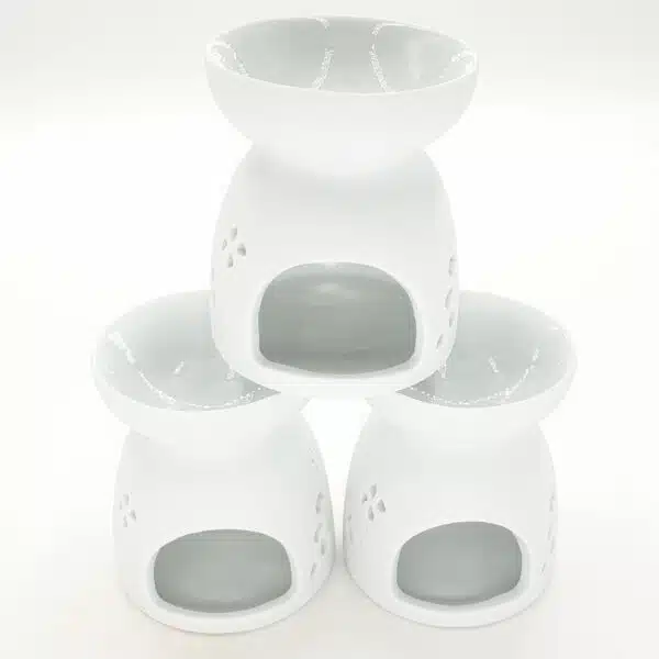 Bird oil burner set with white bowl (6pcs)