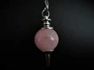 Chakra Pendulum hanger ball Rosequartz