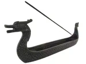 Chinese Dragon Boat Incense Holder - Black