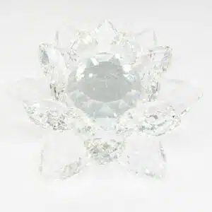 Cristal lotus white Large 13 cm