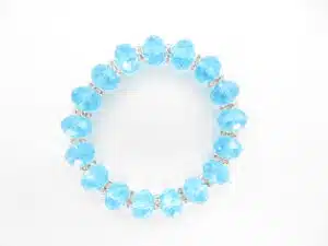 Crystal bracelet with diamonds blue