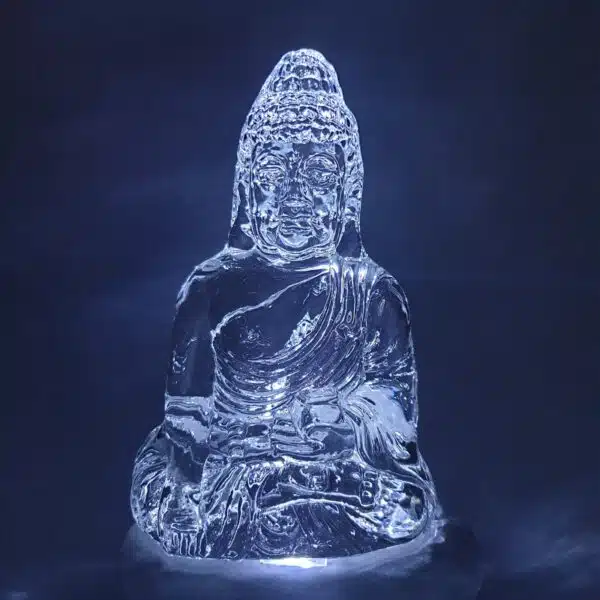 Crystal glass buddha Varadamudra