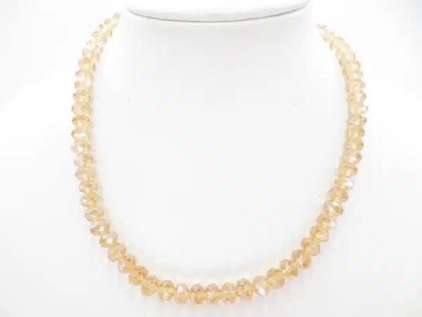 Crystal necklace thin yellow