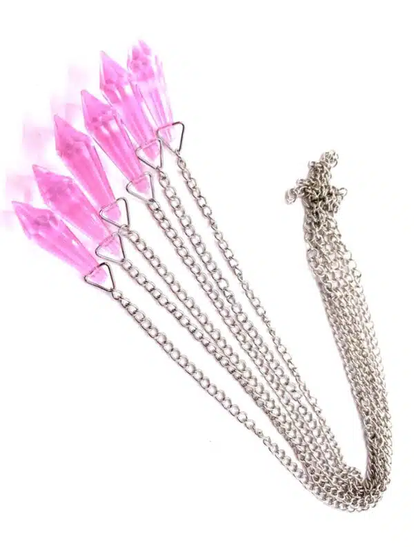 Crystal Pendulum - Pink (6pcs)